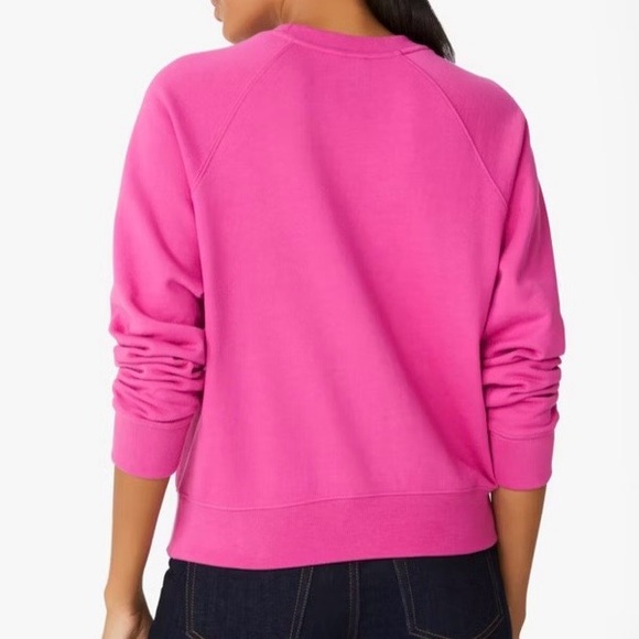 Kate Spade Embroidered Logo Crewneck Sweatshirt Women’s size L Magenta Lipstick - Picture 5 of 11